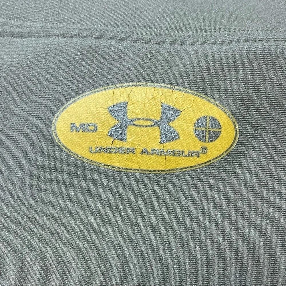 Under Armour Shirt ColdGear MockNeck Mens Medium Tan Brown Fitted Base Layer - Picture 8 of 9